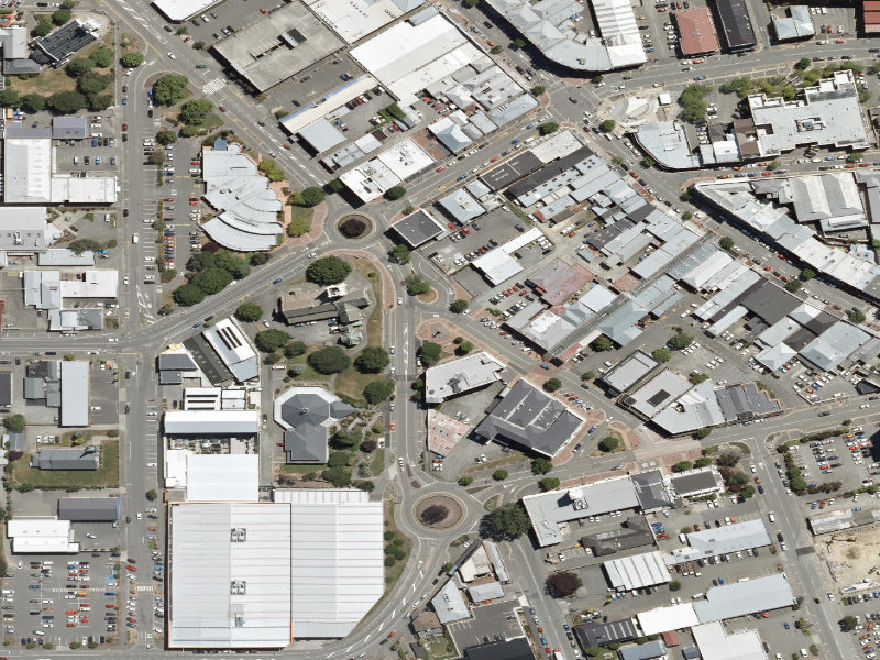 aerial view of Seafarers Monument and the ground around it
