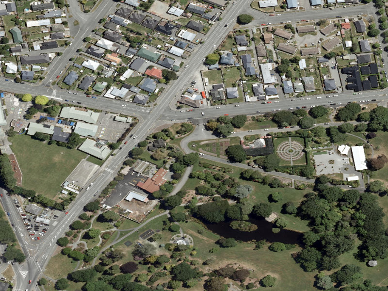 aerial view of Robbie Burns and the ground around it