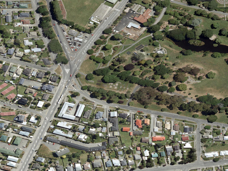 aerial view of Queen Victoria Jubilee Fountain and the ground around it