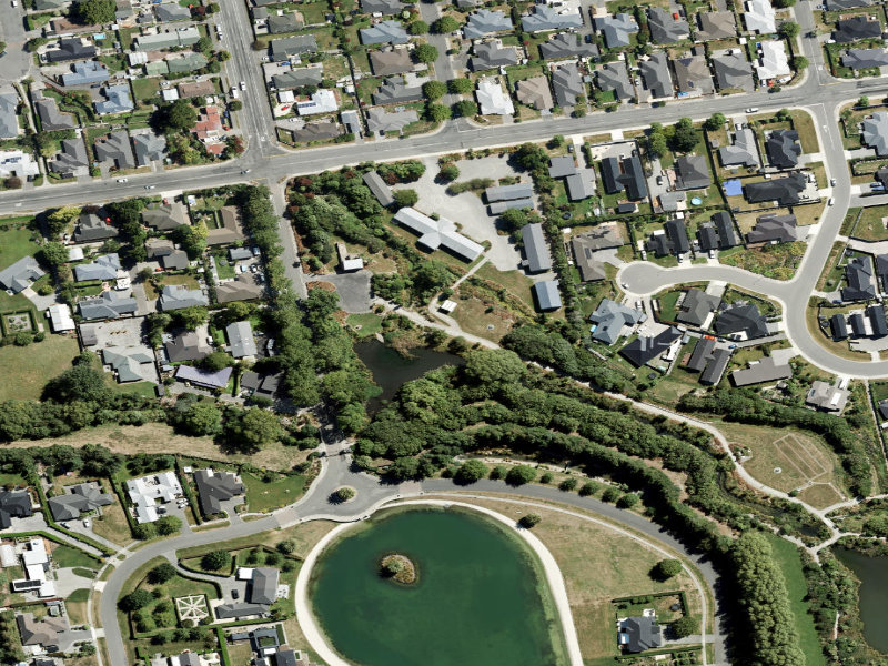 aerial view of Historic Piping - Structures Along South Side Of Track/ Path, 165b Northbrook Road and the ground around it