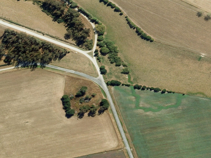aerial view of Waitohi War Memorial and the ground around it
