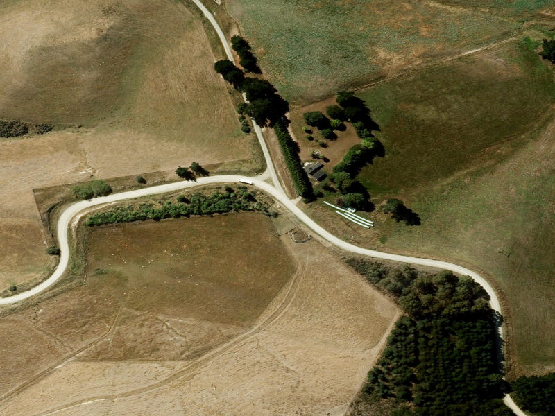 aerial view of Taiko Hall Memorial and the ground around it
