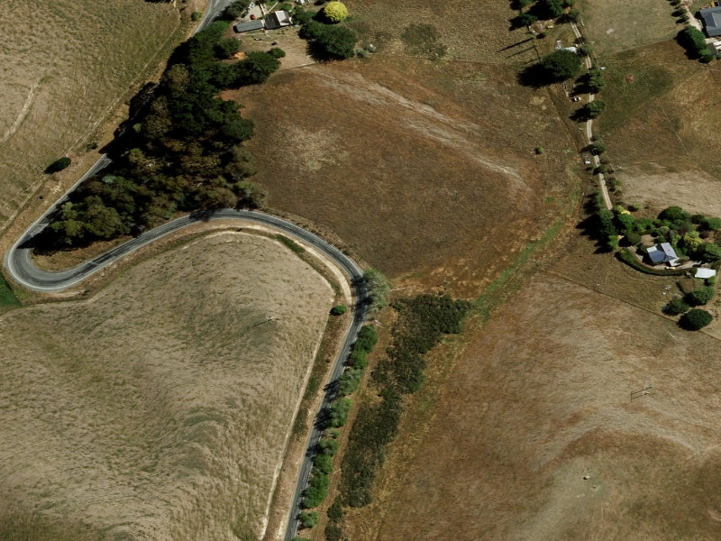 aerial view of Cave War Memorial, Cannington Rd Above Cabe and the ground around it