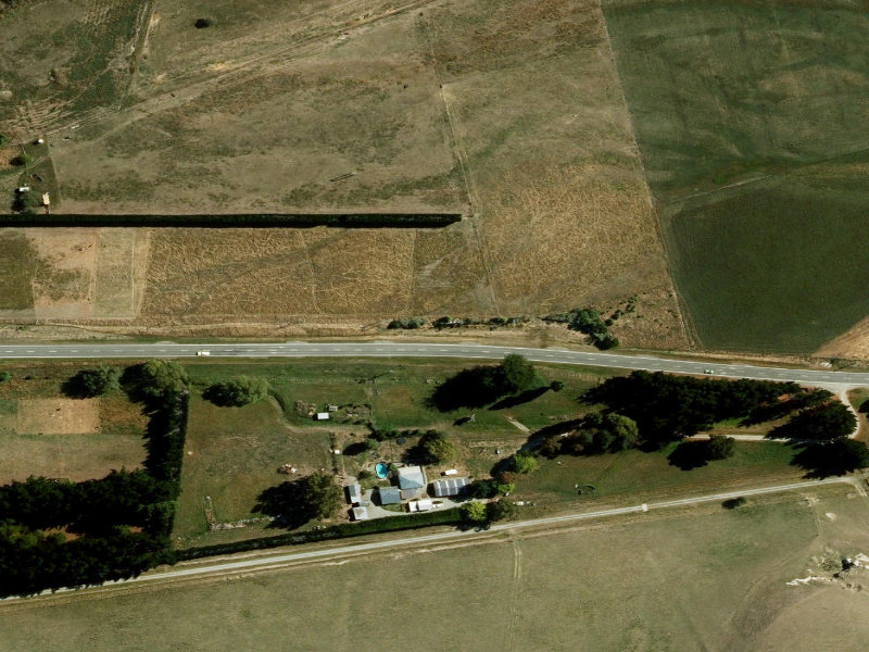 aerial view of Thomas Burnett Memorial and the ground around it
