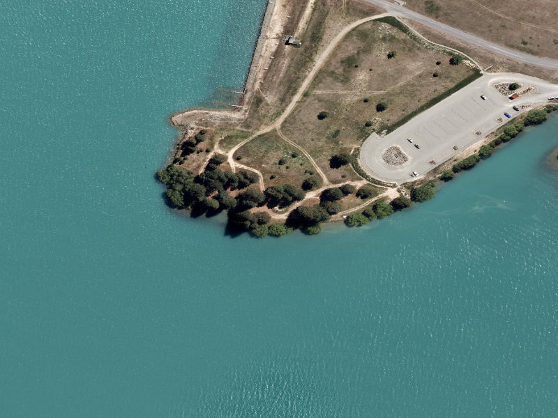 aerial view of Susan Morrison Memorial and the ground around it