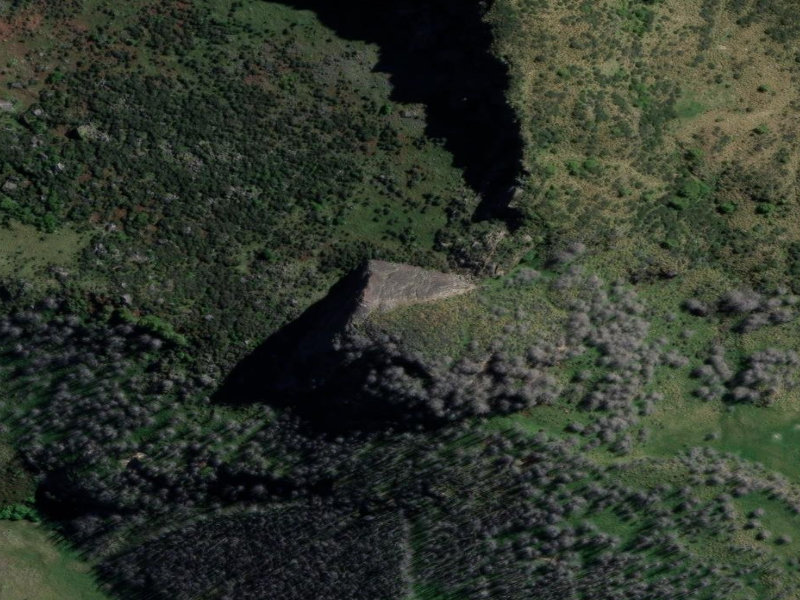 aerial view of Burial Site (Td Burnett) and the ground around it