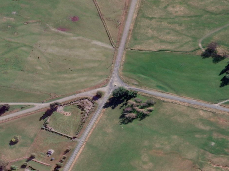 aerial view of War Memorial, Ashwick Flat and the ground around it