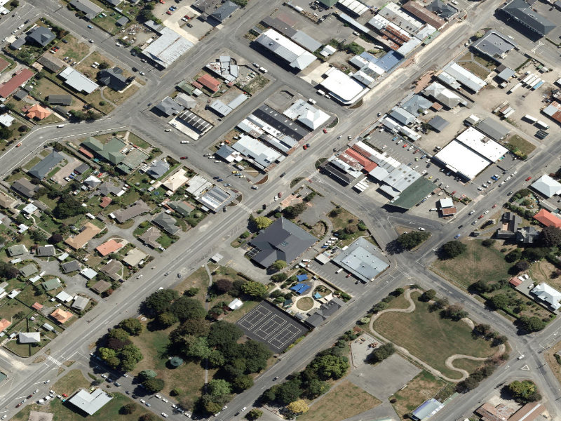 aerial view of Clock Tower and the ground around it