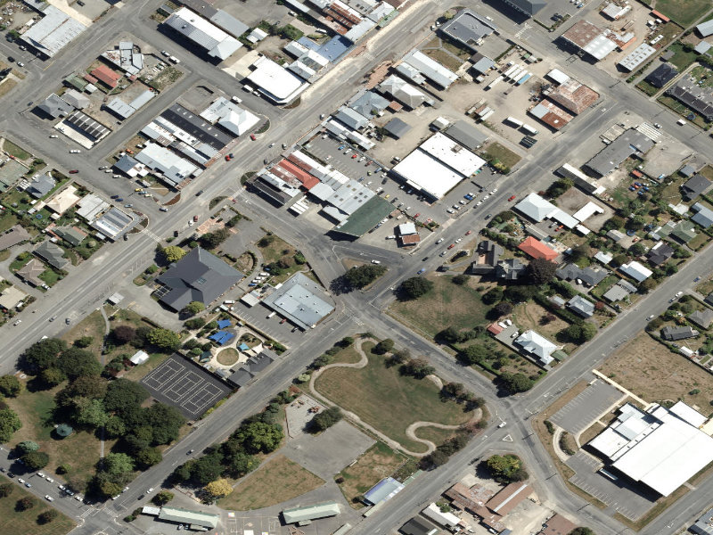aerial view of Boer War Memorial, Victoria Terrace and the ground around it