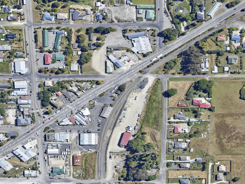 aerial view of Palmerston Public Toilets and the ground around it