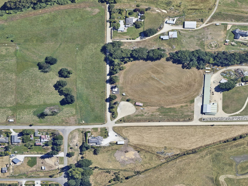 aerial view of Mill Domain and the ground around it