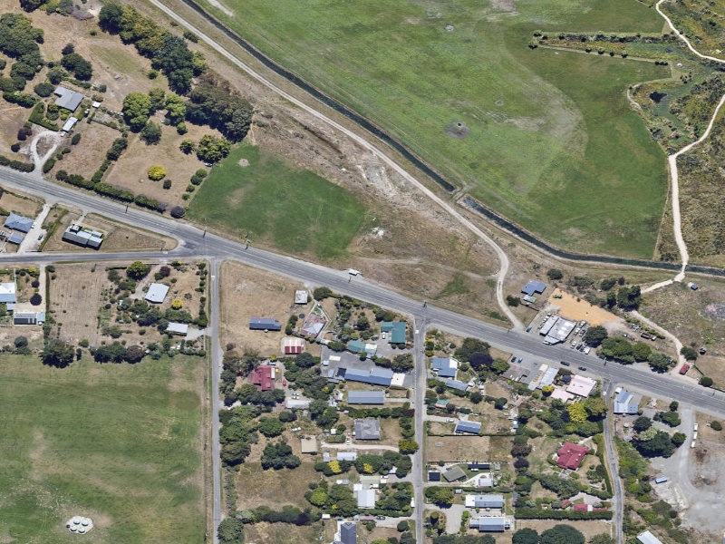 aerial view of Duntroon Public Toilets and the ground around it