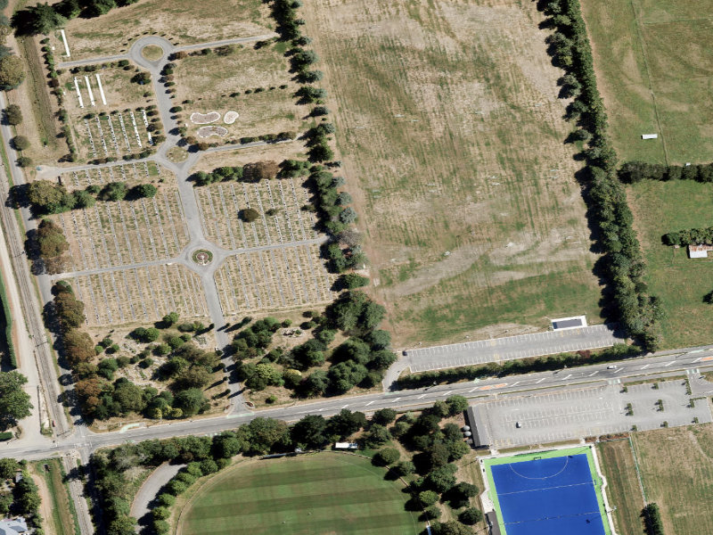 aerial view of West Boundary and the ground around it