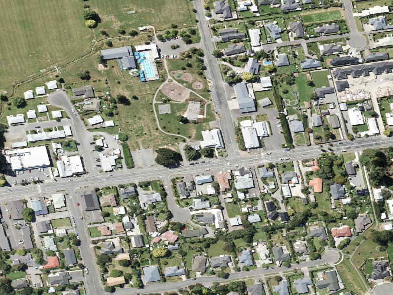 aerial view of Public toilet — 30 Main Street and the ground around it