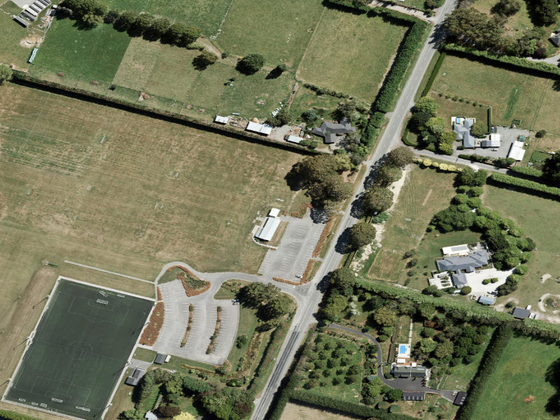 aerial view of North Side Of Pavilion and the ground around it