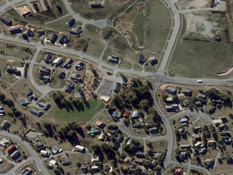 aerial view of Castle Hill Public Toilets and the ground around it