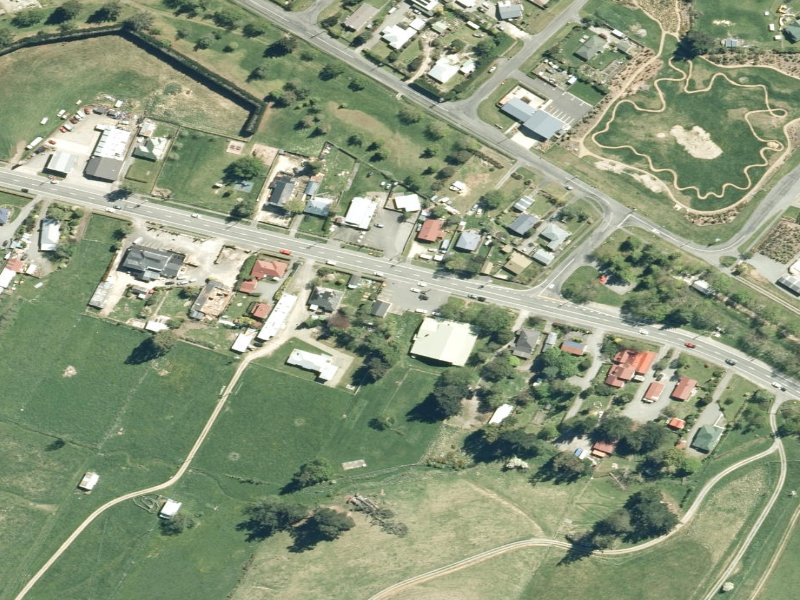 aerial view of Springfield Public Toilets and the ground around it