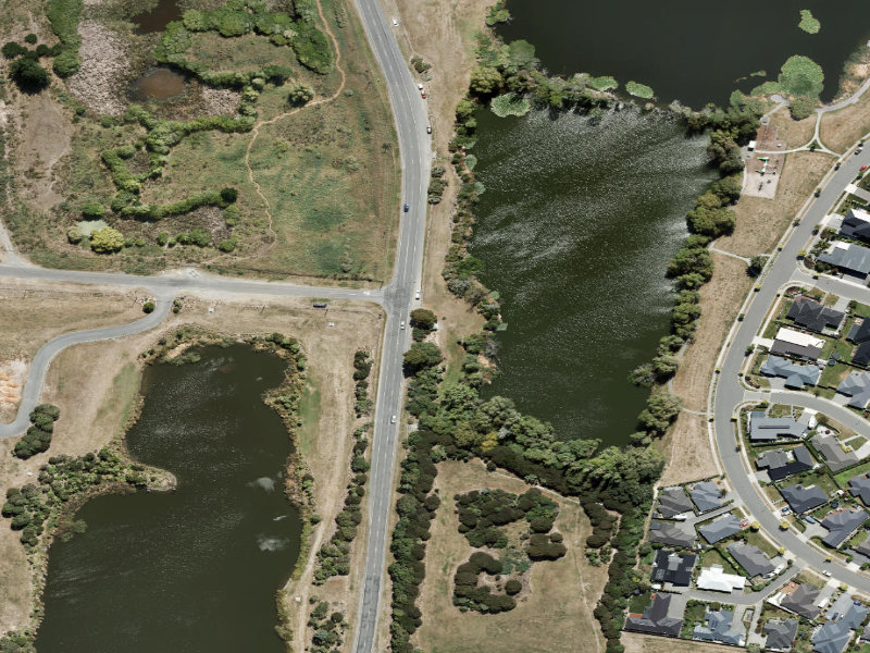 aerial view of East Lake On West Boundary and the ground around it