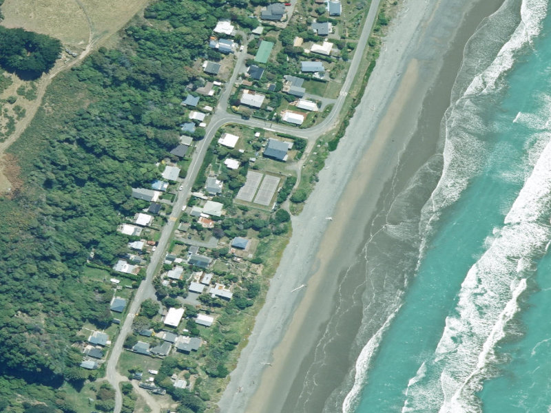 aerial view of Gore Bay Tennis Toilets and the ground around it