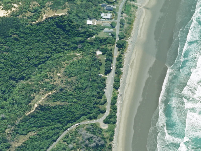 aerial view of Old School Reserve Public Toilets and the ground around it