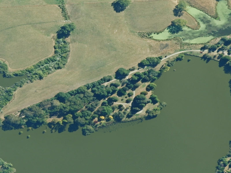 aerial view of St Annes Lagoon Public Toilets and the ground around it