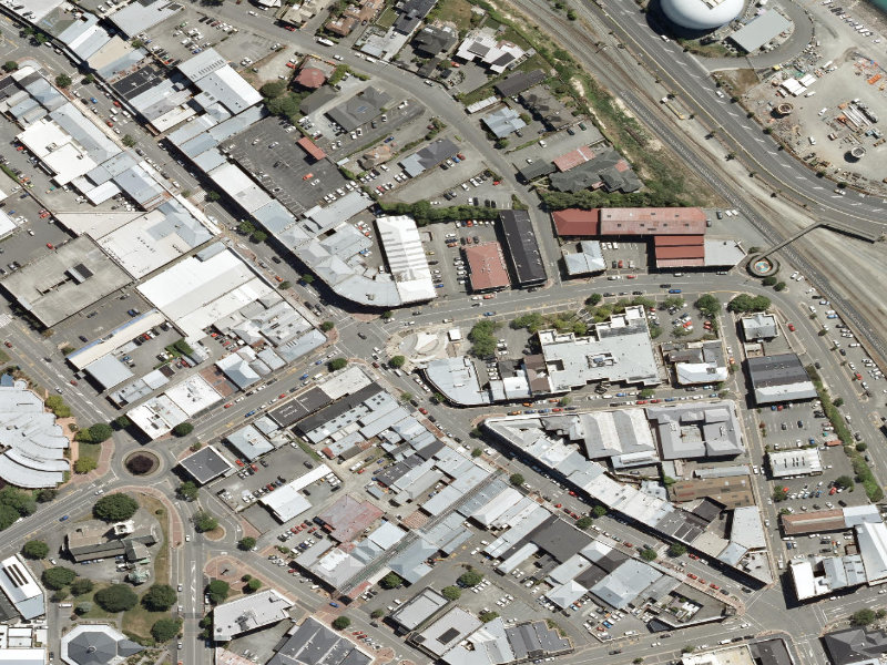 aerial view of Strathallan Corner Toilets and the ground around it
