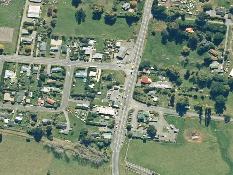 aerial view of Stocks Reserve Public Toilets and the ground around it