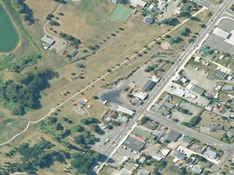aerial view of Culverden Dump Station Toilets and the ground around it