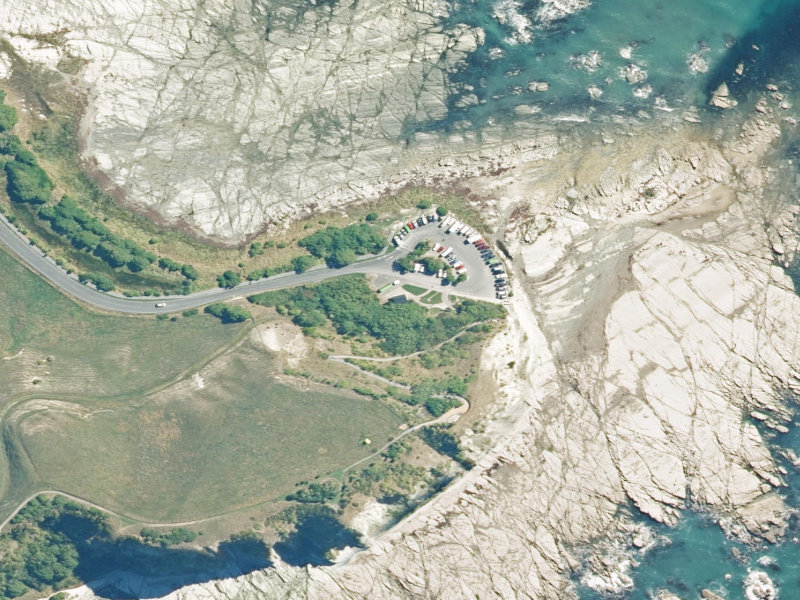 aerial view of Seal Colony Public Toilet and the ground around it