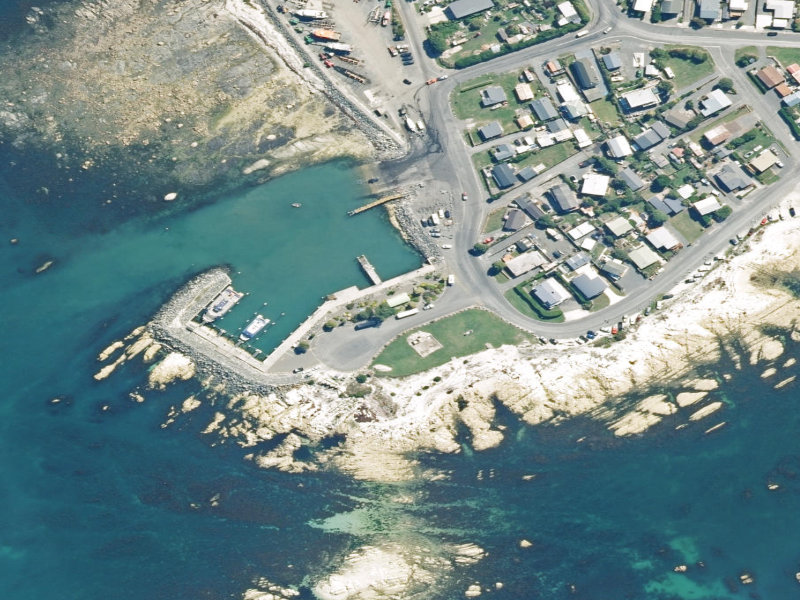 aerial view of South Bay Marina Public Toilet and the ground around it