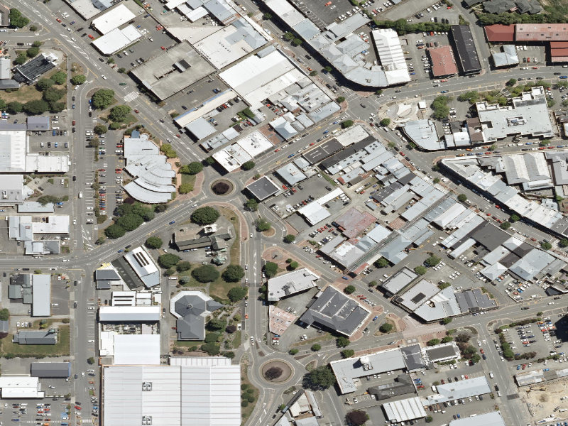 aerial view of Sophia Street Carpark Toilets and the ground around it