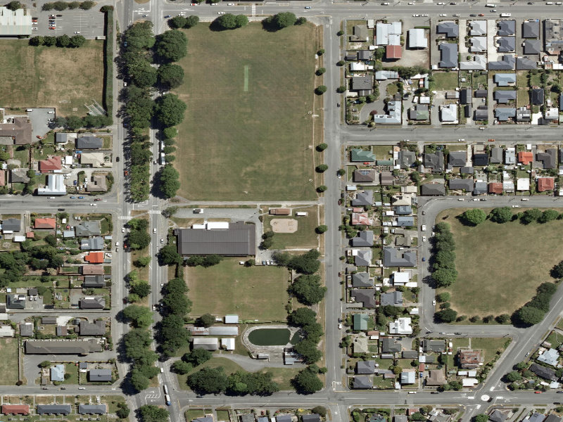 aerial view of Anzac Square Toilets and the ground around it