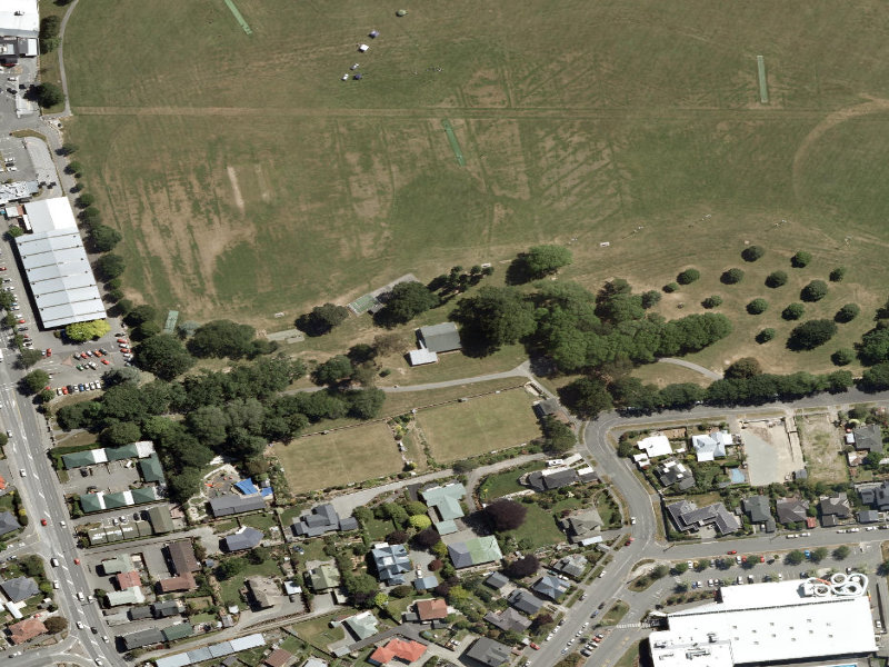 aerial view of Ashbury Park Toilets, Evans St and the ground around it