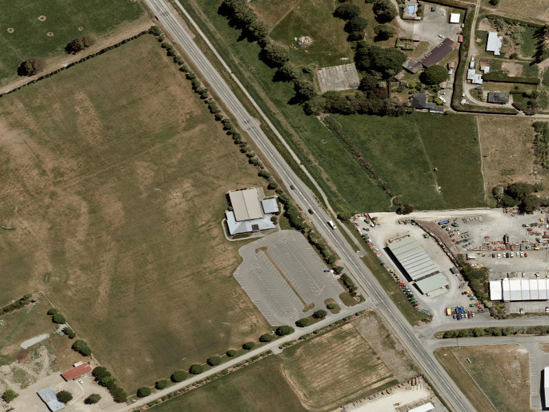 aerial view of Sir Basil Arthur Park Toilets and the ground around it