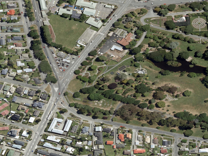 aerial view of Botannic Gardens Playground Toilets and the ground around it