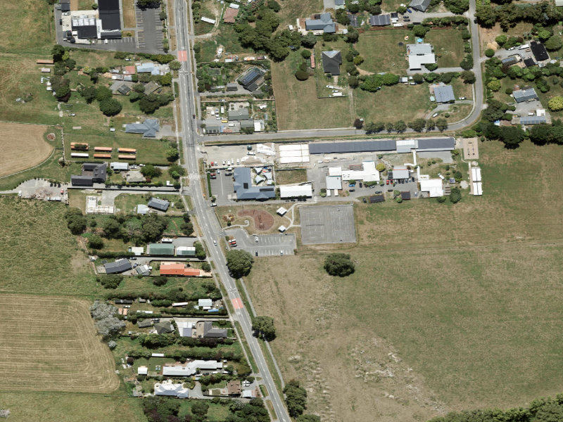 aerial view of Public toilet — 196 Tuahiwi Road and the ground around it