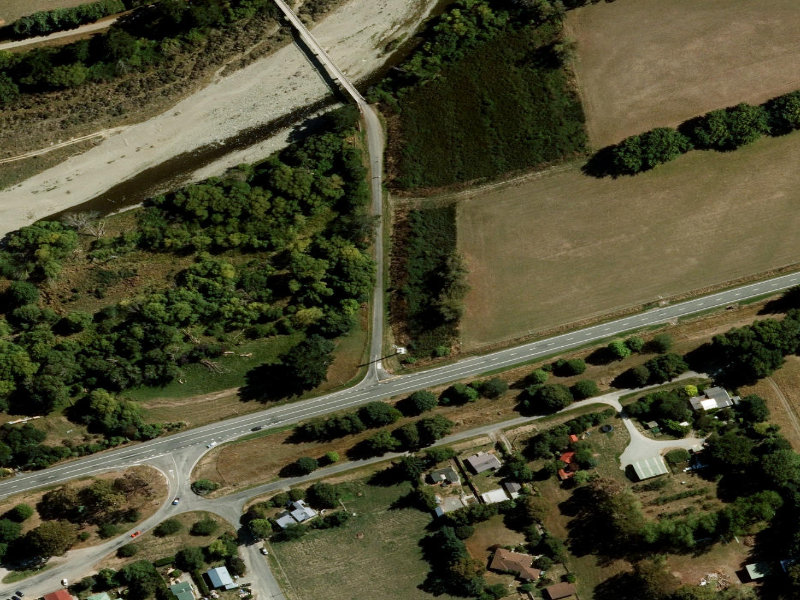aerial view of Kerr Road / Cave Toilets and the ground around it