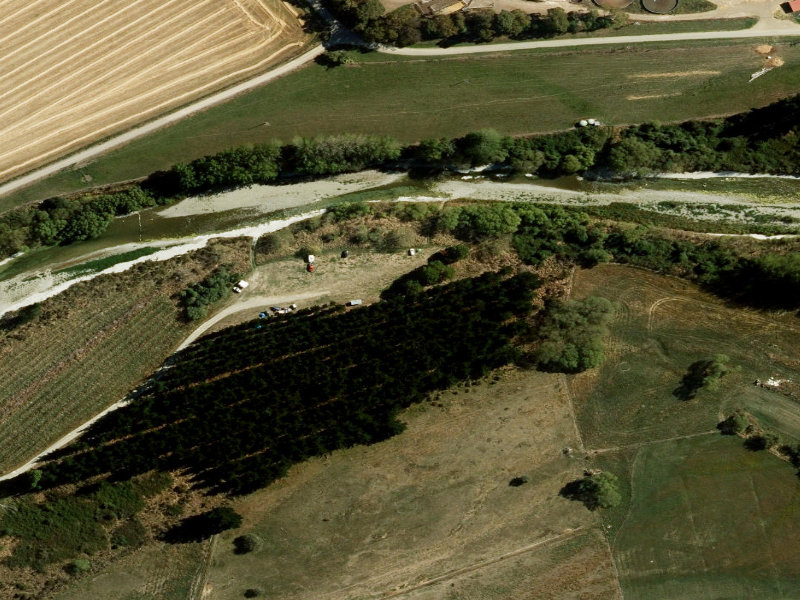 aerial view of O'neils Picnic Reserve Toilets and the ground around it