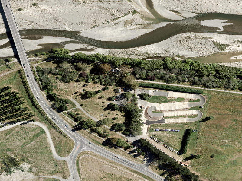 aerial view of Ashley Picnic Grounds Toilet Block and the ground around it