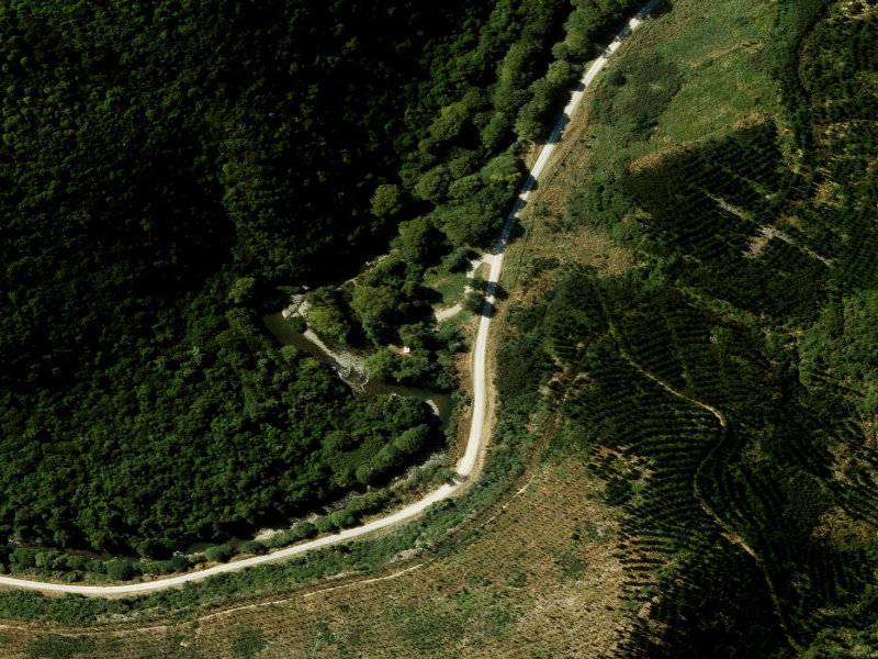 aerial view of Te Moana Picnic Area 1 Toilets and the ground around it