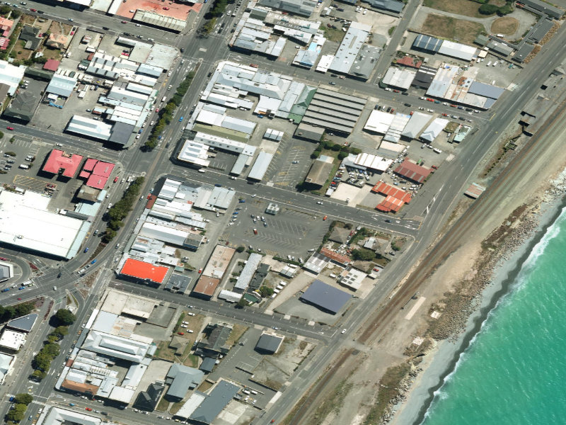 aerial view of Eden Street Public Toilets and the ground around it