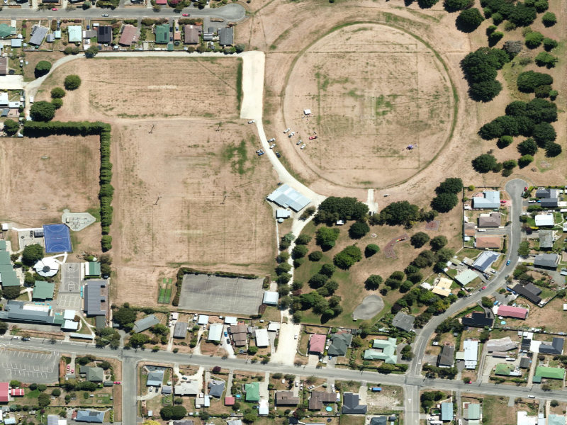aerial view of Weston Park and the ground around it