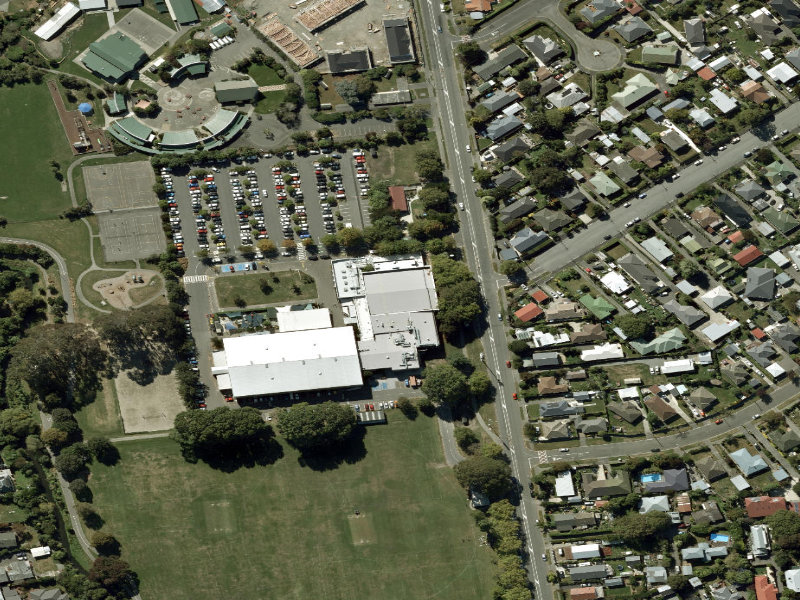 aerial view of Pioneer and the ground around it
