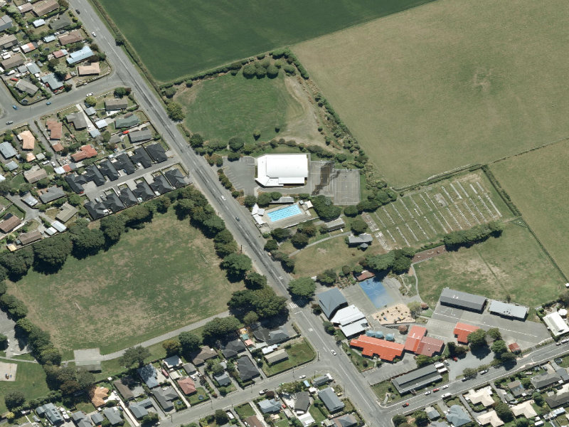 aerial view of Templeton and the ground around it