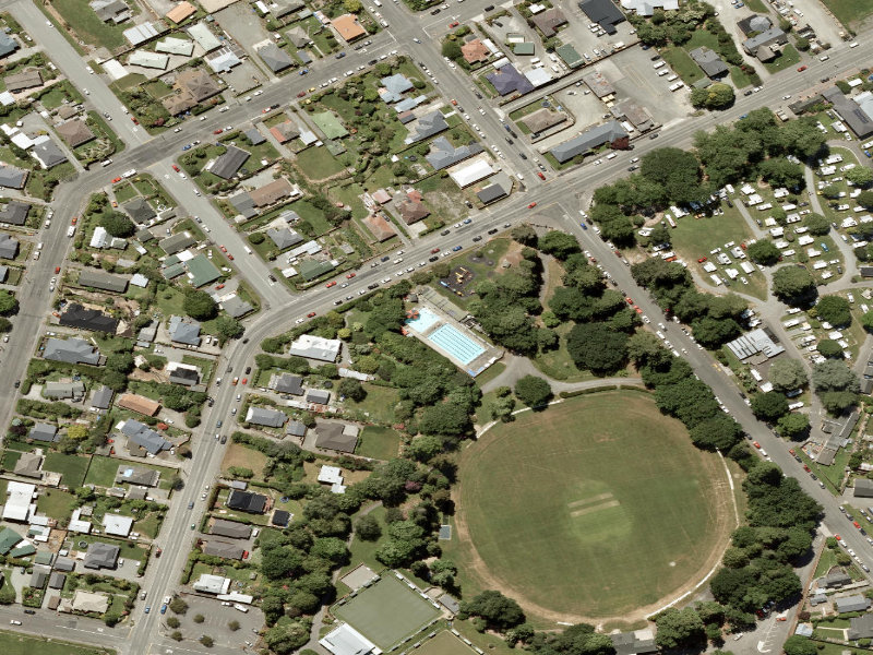 aerial view of Geraldine Pool and the ground around it