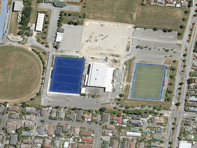 aerial view of Sbs Events Centre and the ground around it