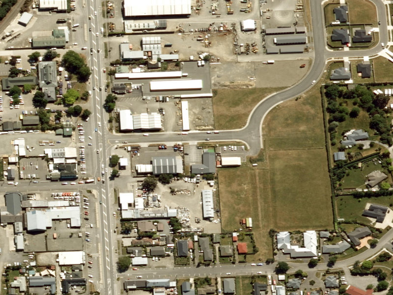 aerial view of Mitre10 Mega Amberley Fitness Centre and the ground around it