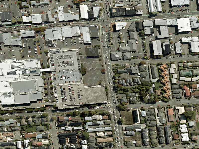 aerial view of Riccarton Service Centre and the ground around it