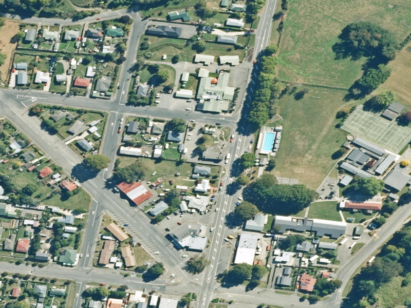 aerial view of Cheviot Service Centre and the ground around it