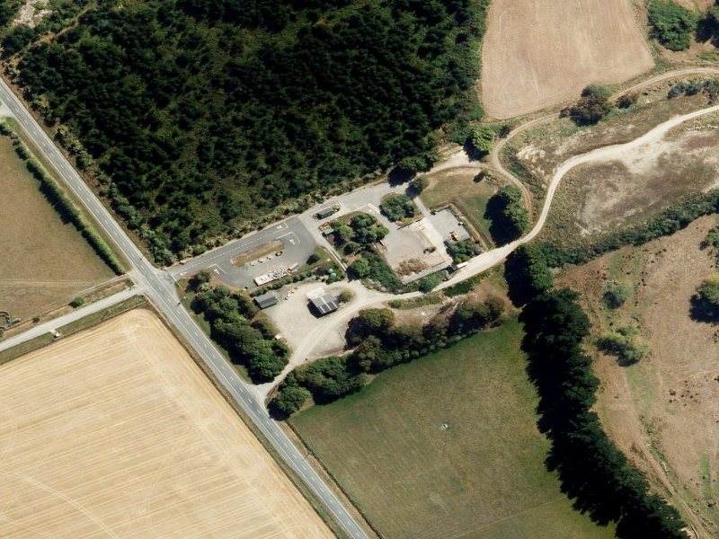 aerial view of Geraldine Transfer Station and the ground around it